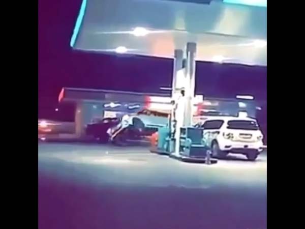 ಪೆಟ್ರೋಲ್ ಬಂಕ್‌ನಲ್ಲಿ ಸ್ಟಂಟ್ ಡ್ರೈವಿಂಗ್; ಪೊಲೀಸರಿಂದ ತಕ್ಕ ಶಾಸ್ತಿ