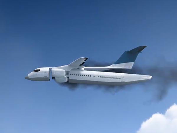 ತುರ್ತು ಸಂದರ್ಭದಲ್ಲಿ ಕ್ಯಾಬಿನ್ ಇಬ್ಭಾಗವಾಗುವ ವಿಮಾನ