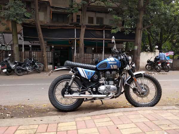 ಮನಸೆಳೆದ ಡುಕಾಟಿ ಸ್ಕ್ರ್ಯಾಂಬ್ಲರ್ ಶೈಲಿಯ ಎನ್ ಫೀಲ್ಡ್ ಬುಲೆಟ್!