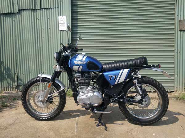 ಮನಸೆಳೆದ ಡುಕಾಟಿ ಸ್ಕ್ರ್ಯಾಂಬ್ಲರ್ ಶೈಲಿಯ ಎನ್ ಫೀಲ್ಡ್ ಬುಲೆಟ್!