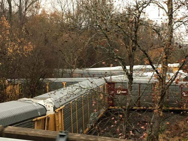 ಹಳಿ ತಪ್ಪಿದ ರೈಲು; ಪಳಪಳನೆ ಹೊಳೆಯುವ 120 ಬಿಎಂಡಬ್ಲ್ಯು ಕಾರುಗಳು ಡ್ಯಾಮೇಜ್