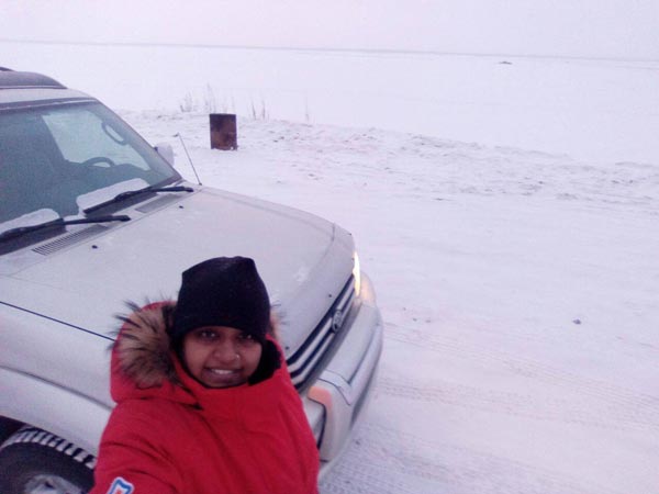 ಕಂಡ ಕನಸು ನನಸಾಯ್ತು; ವಿಶ್ವದ ಅಂತ್ಯಂತ ಶೀತಪ್ರದೇಶ ತಲುಪಿದ ಬೆಂಗಳೂರು ಮಹಿಳೆ..!!