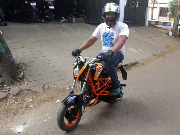 ಬೆಂಗಳೂರಿನಲ್ಲಿ ಸಿದ್ಧವಾಯ್ತು ಸ್ಕೂಟಿ ಪೆಪ್‌ ಮಾಡಿಫೈಡ್ ಕೆಟಿಎಂ 'ಬೇಬಿ ಡ್ಯೂಕ್'