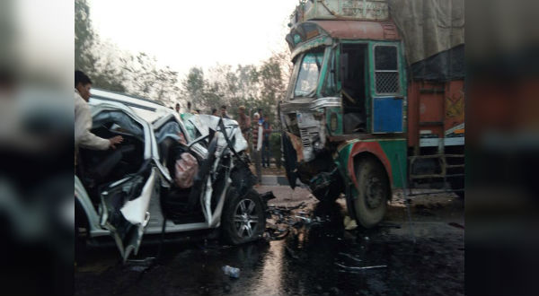 ಲಾರಿ ಮತ್ತು ಫಾರ್ಚೂನರ್ ಮಧ್ಯೆ ಡಿಕ್ಕಿ- ಬಿಜೆಪಿ ಶಾಸಕ ಸ್ಥಳದಲ್ಲೇ ಸಾವು..!!