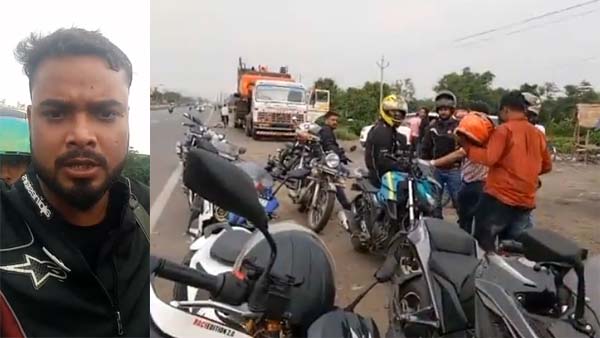 ಹೆದ್ದಾರಿಯಲ್ಲಿ 40 ಬೈಕ್‍‍ಗಳನ್ನು ಹಿಡಿದು ದಂಡ ಹಾಕಿದ ಪೊಲೀಸ್.. ಕಾರಣ ಏನು ಗೊತ್ತಾ..??