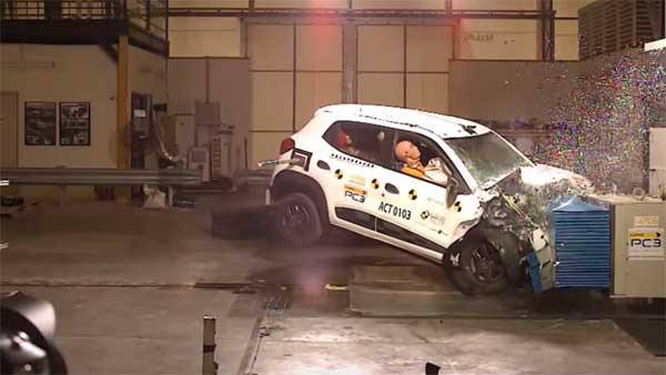 ಶೇಮ್ ಶೇಮ್; ಅಪಘಾತ ಪರೀಕ್ಷೆಯಲ್ಲಿ ರೆನಾಲ್ಟ್ ಕ್ವಿಡ್ ಸಾಧನೆ ದೊಡ್ಡ 'ಸೊನ್ನೆ'