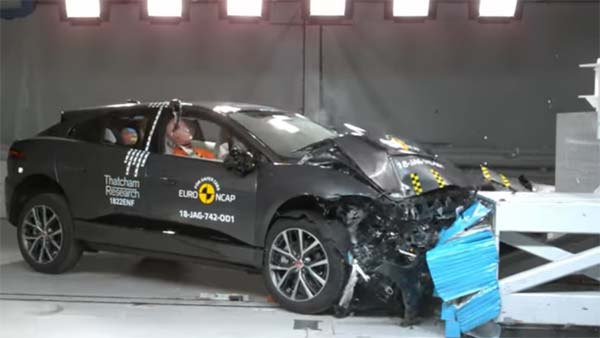 ಕ್ರಾಷ್ ಟೆಸ್ಟಿಂಗ್ ವೇಳೆ ಜಾಗ್ವಾರ್ ಐ-ಫೇಸ್ ಇವಿ ಕಾರಿಗೆ ಫುಲ್ ಮಾರ್ಕ್ಸ್