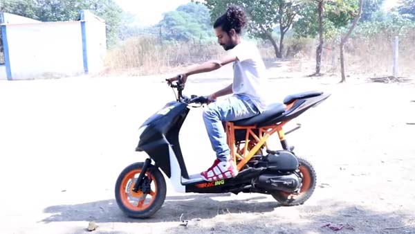 ಕೆಟಿಎಂ ಆರ್‍‍ಸಿ ಬೈಕಿನ ರೂಪದಲ್ಲಿ ಮಿಂಚಿದ ಹೋಂಡಾ ಡಿಯೋ..!