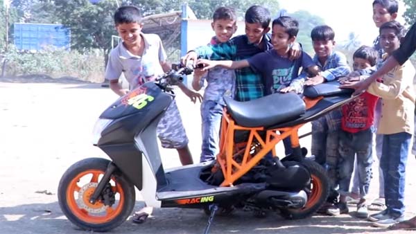 ಕೆಟಿಎಂ ಆರ್‍‍ಸಿ ಬೈಕಿನ ರೂಪದಲ್ಲಿ ಮಿಂಚಿದ ಹೋಂಡಾ ಡಿಯೋ..!