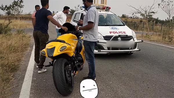 ಹಯಾಬುಸ ಬೈಕ್ ತಡೆಹಿಡಿದ ಮೈಸೂರು ಪೊಲೀಸರು ಮಾಡಿದ್ದೇನು ಗೊತ್ತಾ.?