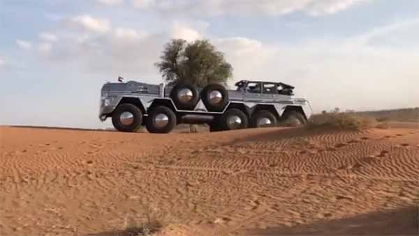 15 ಸಾವಿರ ಸಿಸಿ ಎಂಜಿನ್ ಸಾಮರ್ಥ್ಯದೊಂದಿಗೆ ರಸ್ತೆಗಿಳಿದ ವಿಶ್ವದ ಅತಿದೊಡ್ಡ ಮಾಡಿಫೈ ಎಸ್‌ಯುವಿ ಕಾರು