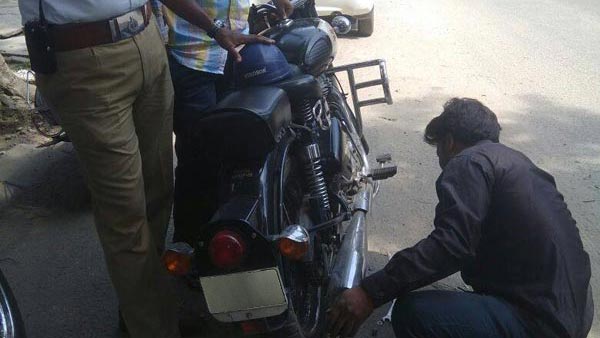 ಸೀಜ್ ಮಾಡಿದ ಬೈಕ್ ಎಕ್ಸಾಸ್ಟ್‌ಗಳಿಂದಲೇ ವಾಹನ ಸವಾರರಿಗೆ ಎಚ್ಚರಿಕೆಯ ಸಂದೇಶ ನೀಡಿದ ಬೆಂಗಳೂರು ಪೊಲೀಸರು..!