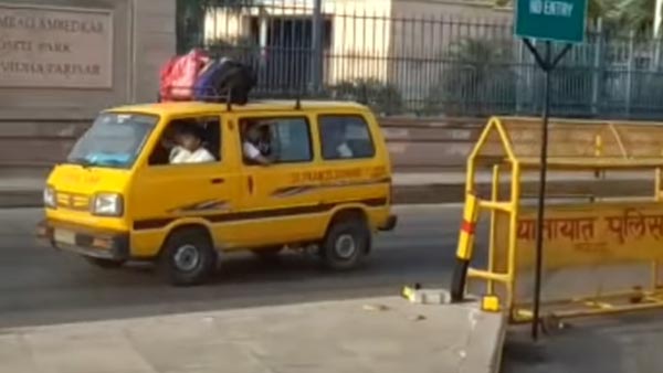 ರಾಂಗ್ ಸೈಡಿನಲ್ಲಿ ಚಾಲನೆ ಮಾಡಿ ಮಕ್ಕಳ ಜೀವಕ್ಕೆ ಸಂಚಕಾರ ತರುತ್ತಿರುವ ಸ್ಕೂಲ್ ವ್ಯಾನ್‍