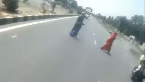 ಕೂದಲೆಳೆ ಅಂತರದಲ್ಲಿ ತಪ್ಪಿದ ಭಾರೀ ಅಪಘಾತ..!