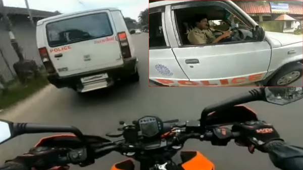 ಸೀಟ್ ಬೆಲ್ಟ್ ಧರಿಸದ ಪೊಲೀಸರನ್ನೇ ಅಡ್ಡಗಟ್ಟಿದ ಭೂಪ..!