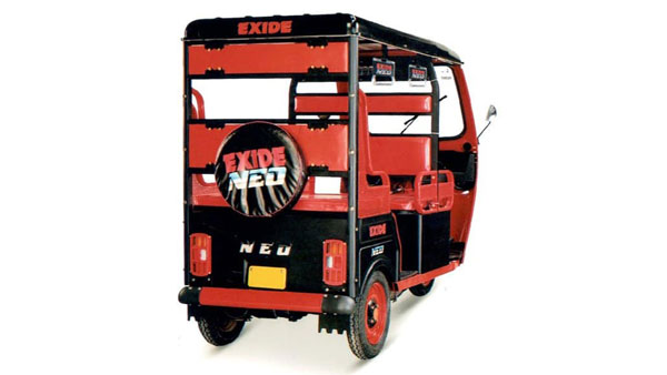 ಎಕ್ಸೈಡ್ ಮೊದಲ ಎಲೆಕ್ಟ್ರಿಕ್ ಆಟೋ ರಿಕ್ಷಾ ನಿಯೋ ಅನಾವರಣ 