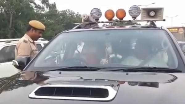 ಎಂಪಿ ಸ್ಟಿಕ್ಕರ್ ಬಳಸಿದ್ದ ಸ್ಕಾರ್ಪಿಯೊಗೆ ಬಿತ್ತು ದಂಡ..!