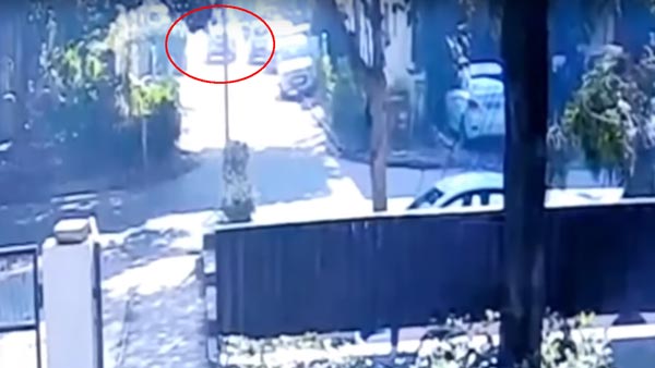 ಚಾಲಕನ ಆಚಾತುರ್ಯದಿಂದ ಮೇಲಕ್ಕೆ ಹಾರಿದ ಟೊಯೊಟಾ ಫಾರ್ಚೂನರ್