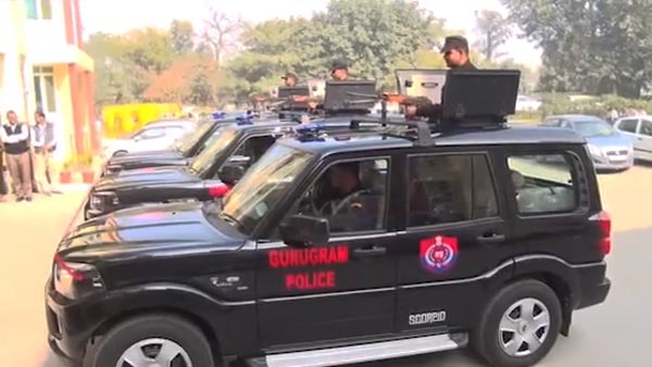 ಗುರುಗ್ರಾಮ ಪೊಲೀಸರ ಗಸ್ತು ನಿರ್ವಹಣೆಗೆ ಮಿಷನ್ ಗನ್ ಹೊಂದಿರುವ ಮಾಡಿಫೈ ಸ್ಕಾರ್ಪಿಯೊ