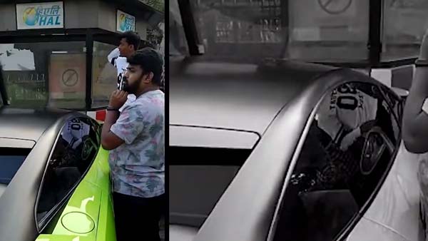 ಪೊಲೀಸ್ ಚೌಕಿಗೆ ಗುದ್ದಿದ ಹ್ಯಾರಿಸ್ ಮಗನ ಲ್ಯಾಂಬೊರ್ಗಿನಿ ಕಾರು