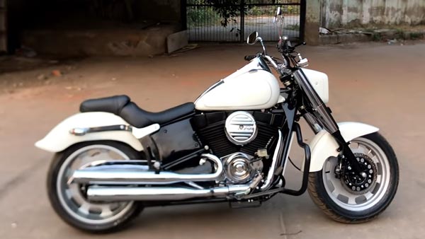 ಹಾರ್ಲೆ ಡೇವಿಡ್ಸನ್ ಫ್ಯಾಟ್ ಬಾಯ್ ಬೈಕಿನಂತೆ ಮಾಡಿಫೈಗೊಂಡ ಬುಲೆಟ್