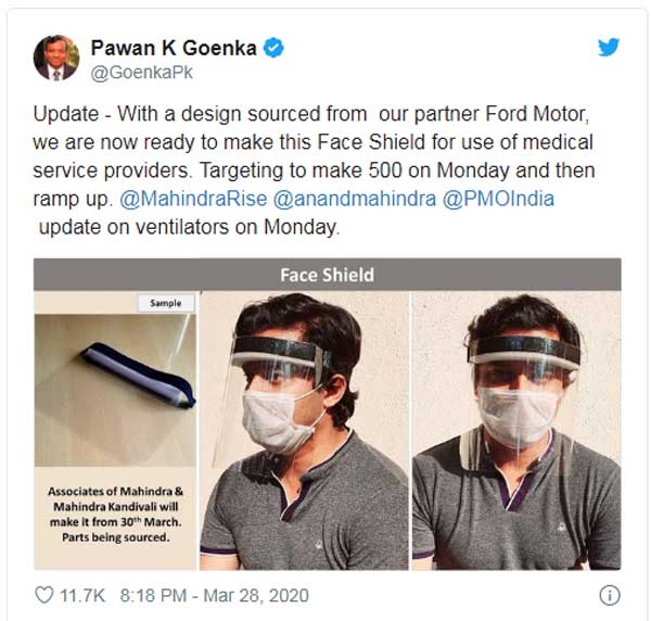 ವೈದ್ಯಕೀಯ ಸಿಬ್ಬಂದಿಗಾಗಿ ಮೊದಲ ಬಾರಿಗೆ ಹೊಸ ಸಾಹಸಕ್ಕೆ ಕೈ ಹಾಕಿದ ಮಹೀಂದ್ರಾ