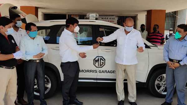 ವೈರಸ್ ಭೀತಿ: ಎಂಜಿ ಕಂಪನಿಯಿಂದ ನಾಲ್ಕು ಸಾವಿರ ಪೊಲೀಸ್ ವಾಹನಗಳಿಗೆ ಸ್ಯಾನಿಟೈಜ್ ಸರ್ವೀಸ್