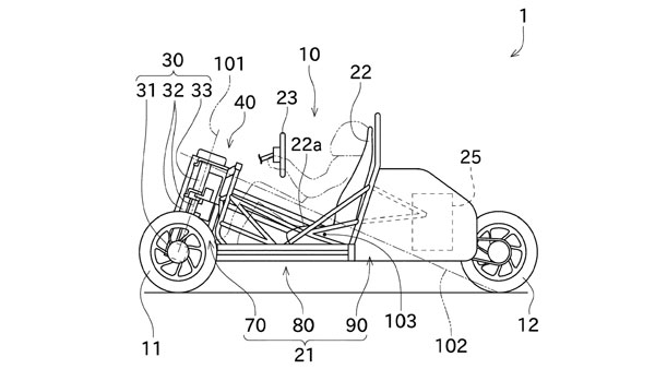 ತ್ರಿಚಕ್ರ ಬೈಕಿಗಾಗಿ ಪೇಟೆಂಟ್ ಅರ್ಜಿ ಸಲ್ಲಿಸಿದ ಕವಾಸಕಿ