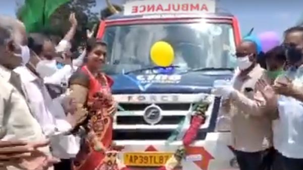 ಆಂಬ್ಯುಲೆನ್ಸ್ ಚಾಲನೆ ಮಾಡಿದ ನಟಿ ರೋಜಾ
