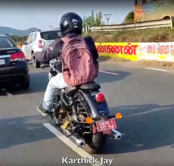 ಸ್ಪಾಟ್ ಟೆಸ್ಟ್​ನಲ್ಲಿ ಕಾಣಿಸಿಕೊಂಡ ಹೊಸ ರಾಯಲ್ ಎನ್‍ಫೀಲ್ಡ್ 650ಸಿಸಿ ಕ್ರೂಸರ್