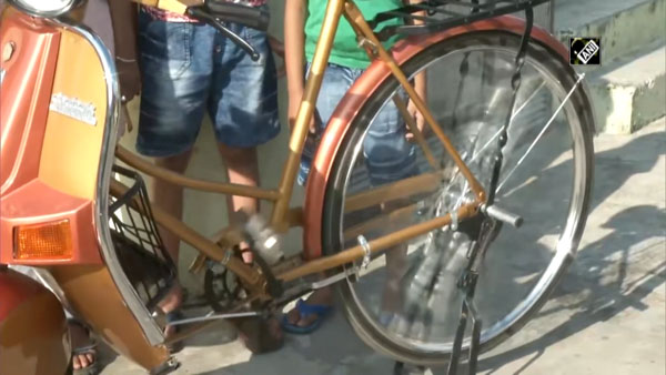 ವಿಶಿಷ್ಟ ರೀತಿಯ ಸ್ಕೂಟರ್ ಸೈಕಲ್ ತಯಾರಿಸಿದ 8ನೇ ತರಗತಿ ವಿದ್ಯಾರ್ಥಿ