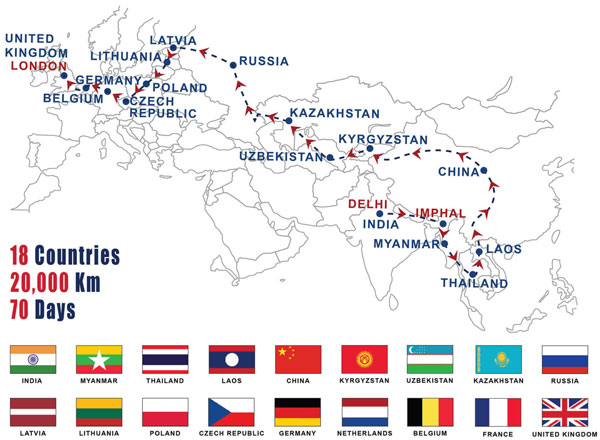 ದೆಹಲಿಯಿಂದ ಲಂಡನ್‌ವರೆಗೆ ಸಂಚರಿಸಲಿದೆ ಈ ಟ್ರಾವೆಲ್ಸ್ ಬಸ್