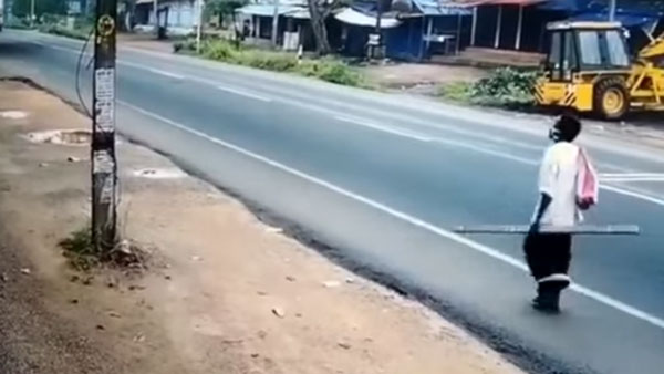 ಪವಾಡ ಸದೃಶ ರೀತಿಯಲ್ಲಿ ಅಪಘಾತದಿಂದ ಪಾರಾದ ಕಾರ್ಮಿಕ