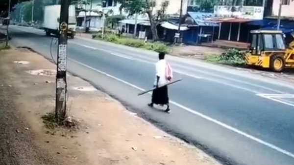 ಪವಾಡ ಸದೃಶ ರೀತಿಯಲ್ಲಿ ಅಪಘಾತದಿಂದ ಪಾರಾದ ಕಾರ್ಮಿಕ