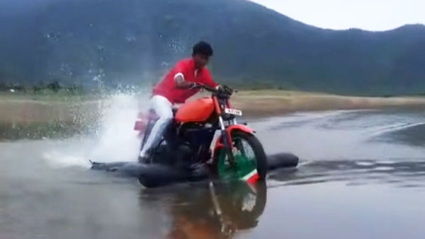 ನೀರಿನಲ್ಲಿ ಚಲಿಸುವ ಬೈಕ್ ಅಭಿವೃದ್ಧಿಪಡಿಸಿದ ಎಂಜಿನಿಯರಿಂಗ್ ವಿದ್ಯಾರ್ಥಿ