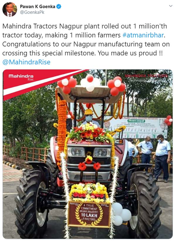 ಲಾಕ್‌ಡೌನ್‌ ಎಫೆಕ್ಟ್: ಭಾರೀ ಪ್ರಮಾಣದಲ್ಲಿ ಏರಿಕೆ ಕಂಡ ಮಹೀಂದ್ರಾ ಟ್ರಾಕ್ಟರ್ ಮಾರಾಟ