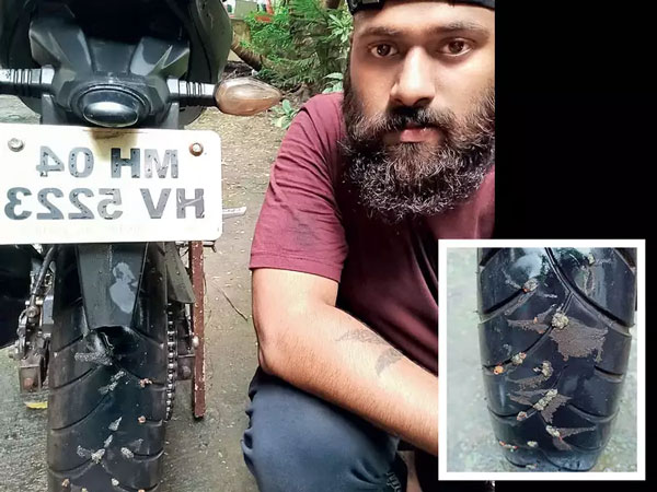 ಹೊಸ ಟಯರ್‌ ಬೆಲೆಗಿಂತ ಪಂಕ್ಚರ್ ಗೆ ಹೆಚ್ಚು ಹಣ ತೆತ್ತ ಬೈಕ್ ಸವಾರ