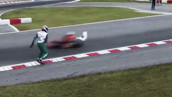 ಸಹ ಆಟಗಾರನ ಮೇಲೆ ಬಂಪರ್ ಎಸೆದು ಜೀವನ ಪರ್ಯಂತ ನಿಷೇಧಕ್ಕೆ ಒಳಗಾದ ಕಾರ್ಟ್ ರೇಸರ್