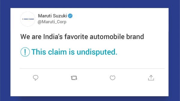 ಬೇರೆ ಕಂಪನಿಗಳಿಗೆ ವಿಶಿಷ್ಟವಾಗಿ ಟಾಂಗ್ ಕೊಟ್ಟ ಮಾರುತಿ ಸುಜುಕಿ