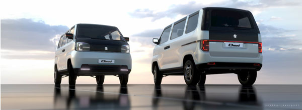 ಕಲರ್‌ಫುಲ್ ಆಗಿ ಮಾರುತಿ ಓಮ್ನಿ ಎಲೆಕ್ಟ್ರಿಕ್ ಮಾದರಿಯ ಕಲ್ಪನಿಕ ಚಿತ್ರ ವಿನ್ಯಾಸಗೊಳಿಸಿದ ವಿದ್ಯಾರ್ಥಿ