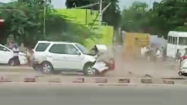 ಅಪಘಾತಕ್ಕೀಡಾದ ಮುಖ್ಯಮಂತ್ರಿಗಳ ಬೆಂಗಾವಲು ಪಡೆಯ ವಾಹನ