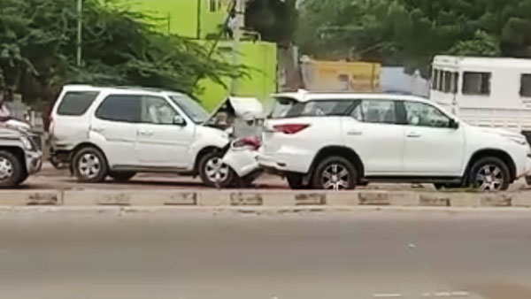 ಅಪಘಾತಕ್ಕೀಡಾದ ಮುಖ್ಯಮಂತ್ರಿಗಳ ಬೆಂಗಾವಲು ಪಡೆಯ ವಾಹನ