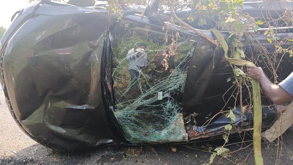 ಹಲವು ಬಾರಿ ಪಲ್ಟಿ ಹೊಡೆದರೂ ಒಳಗಿದ್ದವರ ಪ್ರಾಣ ಉಳಿಸಿದ ಟಾಟಾ ಕಾರು