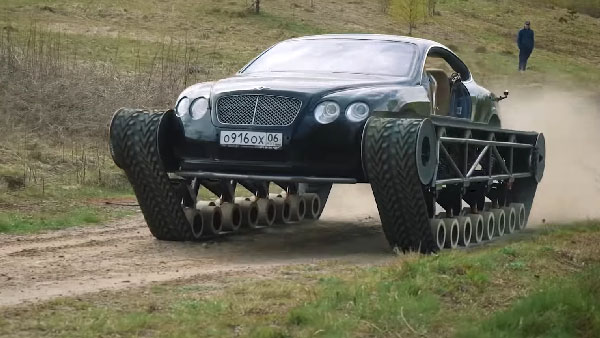 ಅಲ್ಟ್ರಾಟ್ಯಾಂಕ್ ಮಾದರಿಯಲ್ಲಿ ಮಾಡಿಫೈಗೊಂಡ ಐಷಾರಾಮಿ ಬೆಂಟ್ಲಿ ಕಾರು