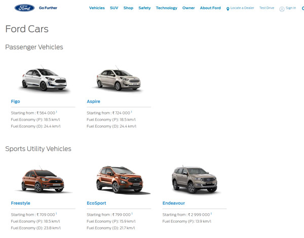 ಫೋರ್ಡ್ ವೆಬ್‌ಸೈಟ್‌ನಿಂದ ಮರೆಯಾಯ್ತು ಜನಪ್ರಿಯ ಮಸ್ಟಾಂಗ್ ಕಾರಿನ ಹೆಸರು