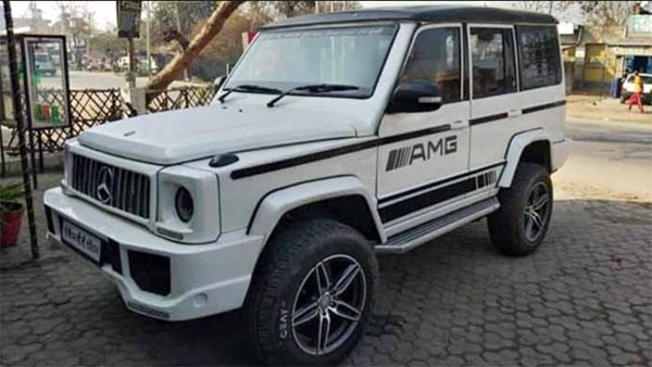 ಐಷಾರಾಮಿ ಮರ್ಸಿಡಿಸ್ ಜಿ-ವ್ಯಾಗನ್ ಎಸ್‍ಯುವಿಯಂತೆ ಮಾಡಿಫೈಗೊಂಡ ಟಾಟಾ ಸುಮೋ