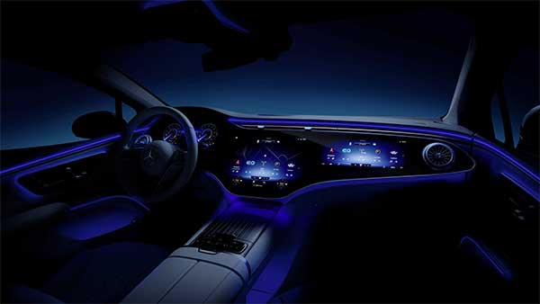 ಮರ್ಸಿಡಿಸ್ ಇಕ್ಯೂಎಸ್ ಎಲೆಕ್ಟ್ರಿಕ್ ಸೆಡಾನ್ ಕಾರಿನ ಡ್ಯಾಶ್‌ಬೋರ್ಡ್ ಅನಾವರಣ