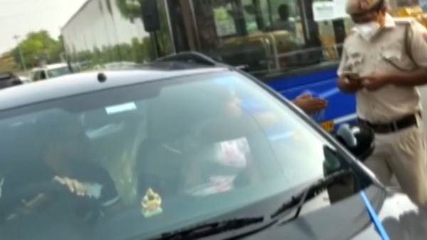 ಫೇಸ್‌ಮಾಸ್ಕ್ ಧರಿಸದೇ ಪೊಲೀಸರ ಜೊತೆಗೆ ಅನುಚಿತವಾಗಿ ವರ್ತಿಸಿದ ದಂಪತಿ