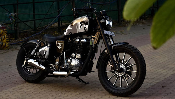 ಮಾಡಿಫೈಗೊಂಡು ರಗಡ್ ಲುಕ್‍ನಲ್ಲಿ ಮಿಂಚಿದ ರಾಯಲ್ ಎನ್‌ಫೀಲ್ಡ್ ಕ್ಲಾಸಿಕ್ 350 ಬೈಕ್