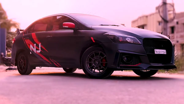 ಸ್ಪೋರ್ಟಿ ಲುಕ್‍‍‍ನಲ್ಲಿ ಮಾಡಿಫೈಗೊಂಡ ಮಾರುತಿ ಸುಜುಕಿ ಸಿಯಾಜ್ ಕಾರು